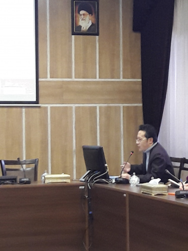 Chinese scholar presented a speech at Central Library and Documentation Center of University of Tehran