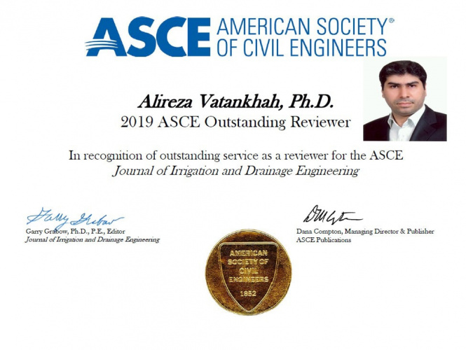 UT Professor as 2019 ASCE Outstanding Reviewer