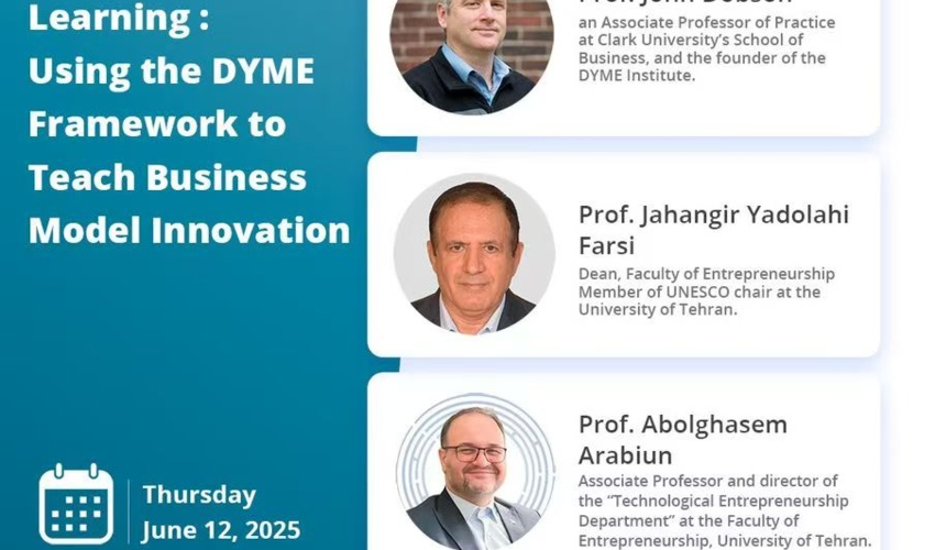 International Webinar on “Entrepreneurial Learning: Using the DYME Framework to Teach Business Model Innovation”