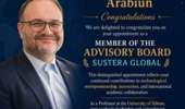 دکتر ابوالقاسم عربیون مشاور بین‌الملل مرکز تحقیقات و نوآوری بین‌المللی Sustera شد